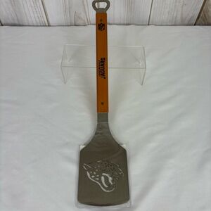 Sportula Grilling BBQ Spatula NFL Jacksonville Jaguars Logo Wood Handle Silver